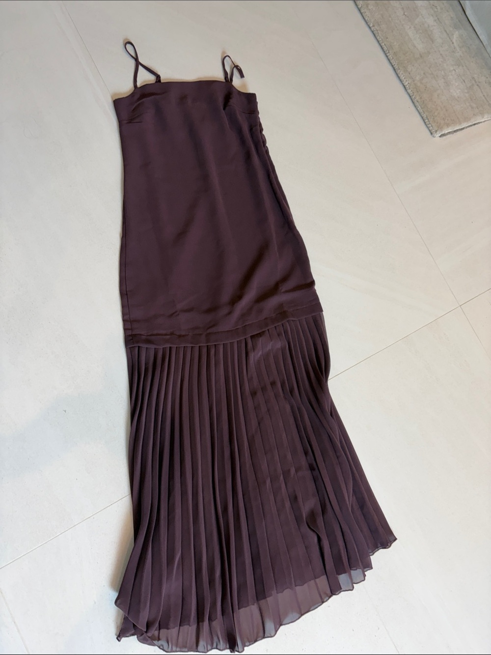 ASIS deep purple brown long tank dress 0